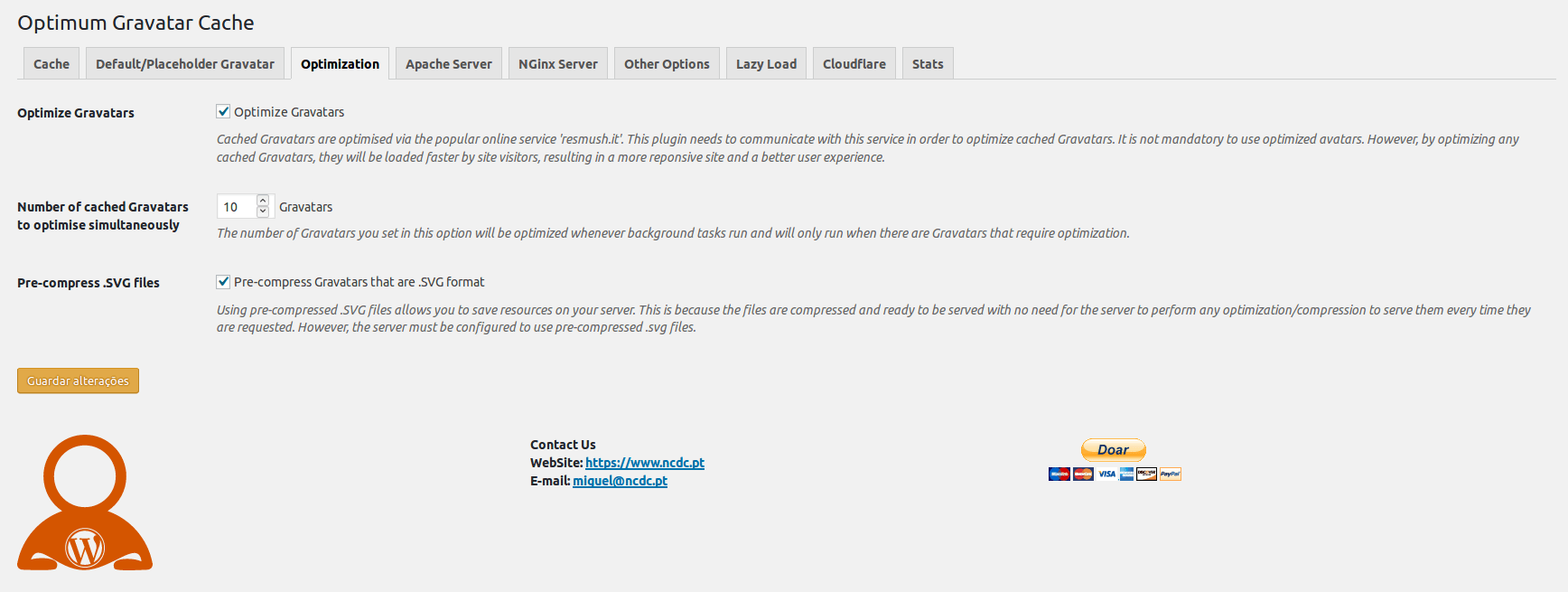 In this screenshot we can see the options to configure Apache Server with the .htaccess file.