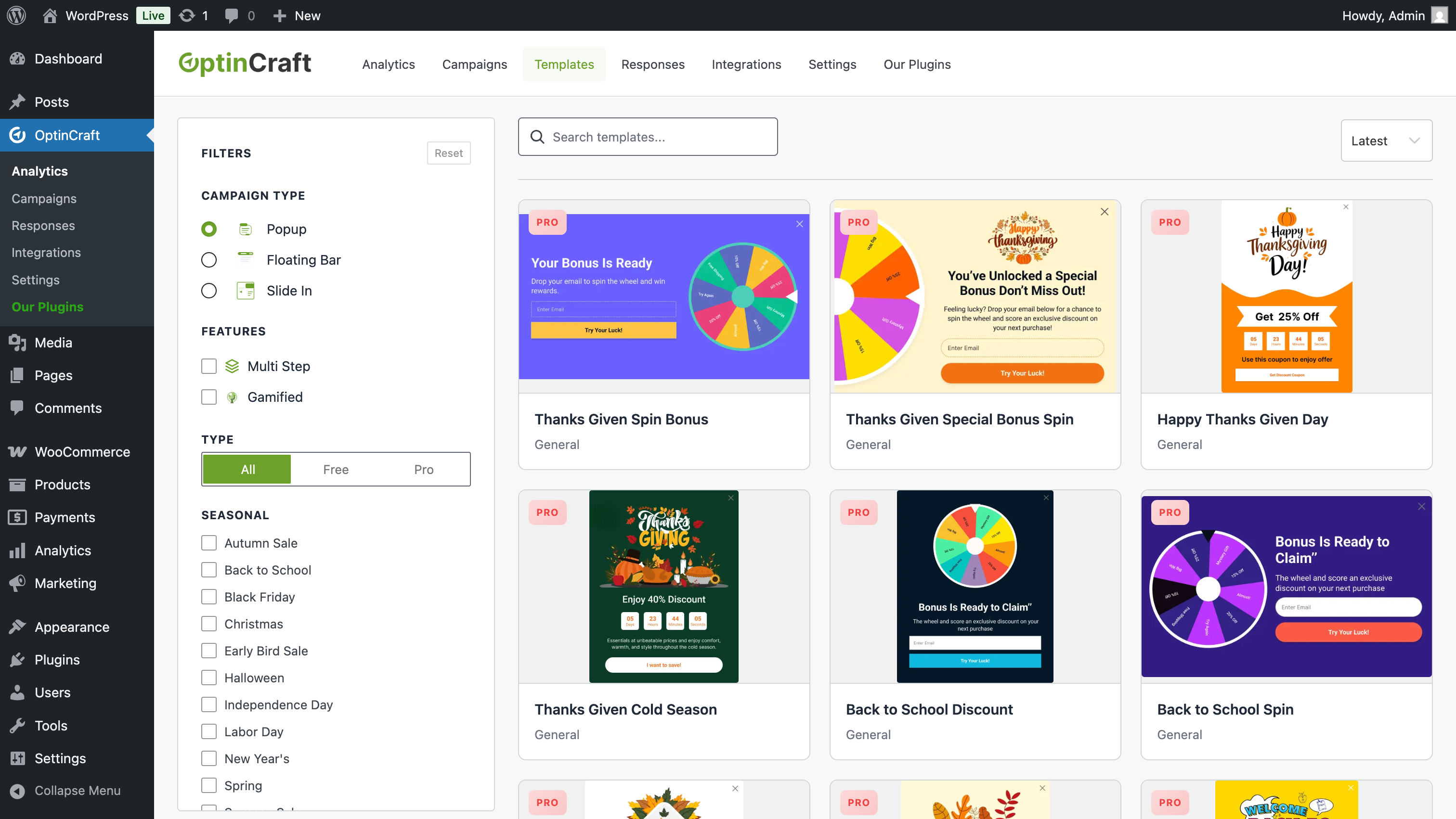 **Templates Library**