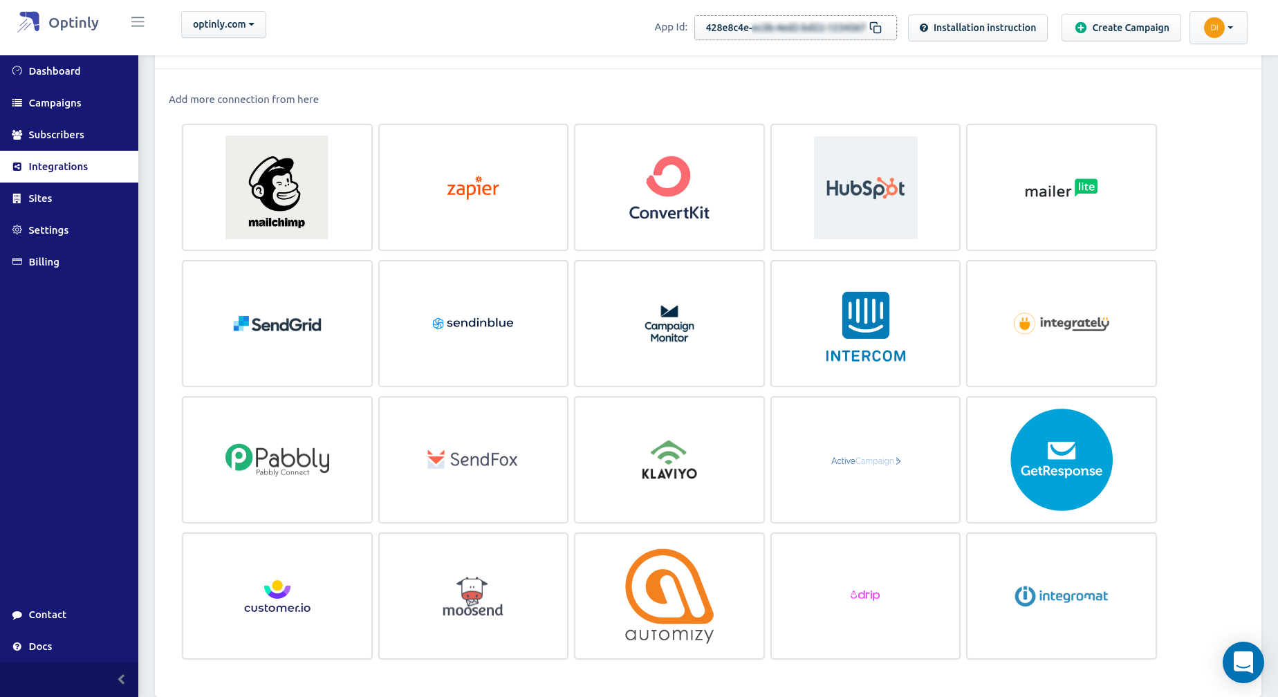 Integration with 15+ top email service providers and webhooks