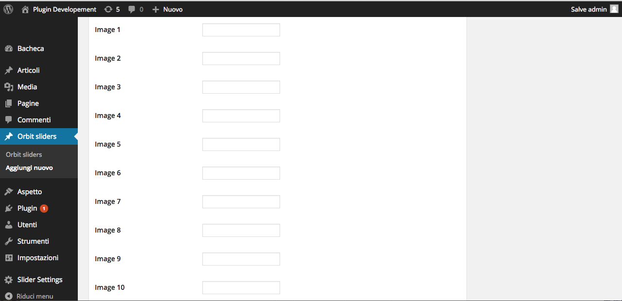 Create new slider.