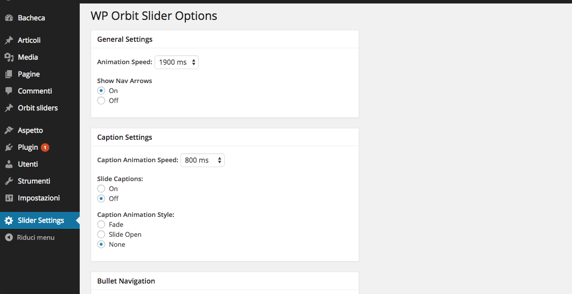 Customize slider