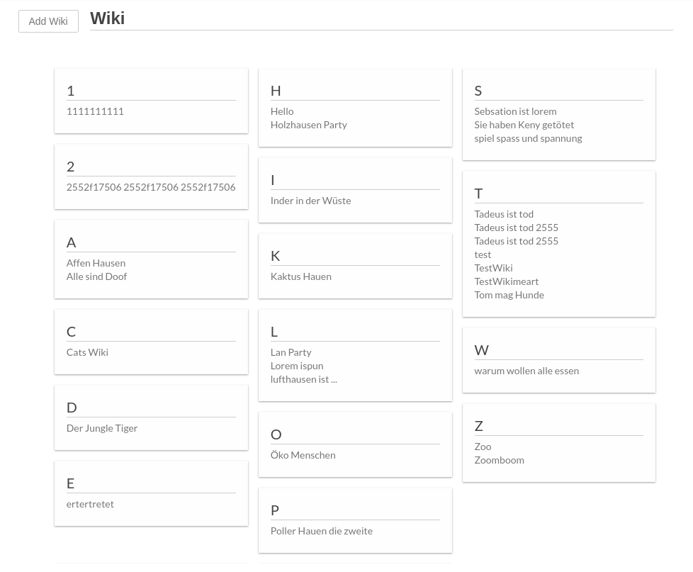 "pinterest"-style overview.