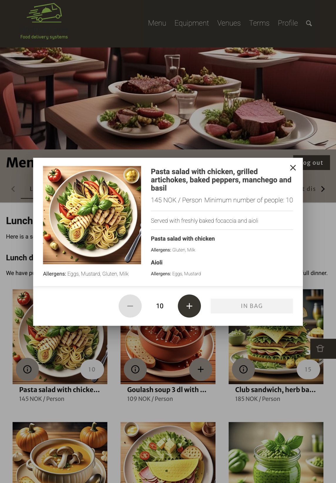 Checkout page - Delivery details.