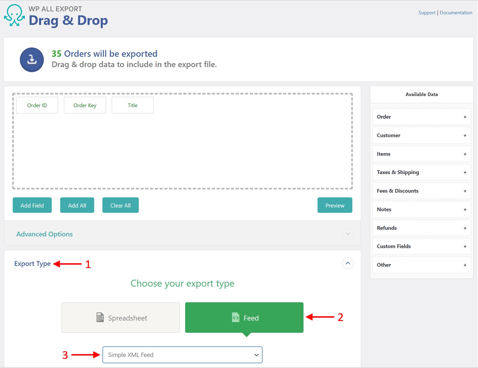 WooCommerce Order Export Advanced Options