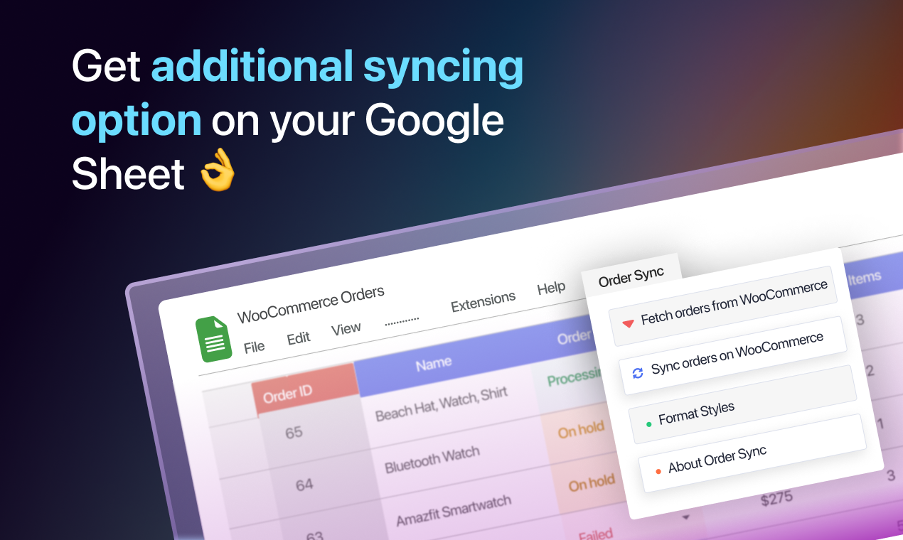 Get additional syncing option on your Google Sheet
