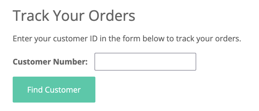 The customers overview screen