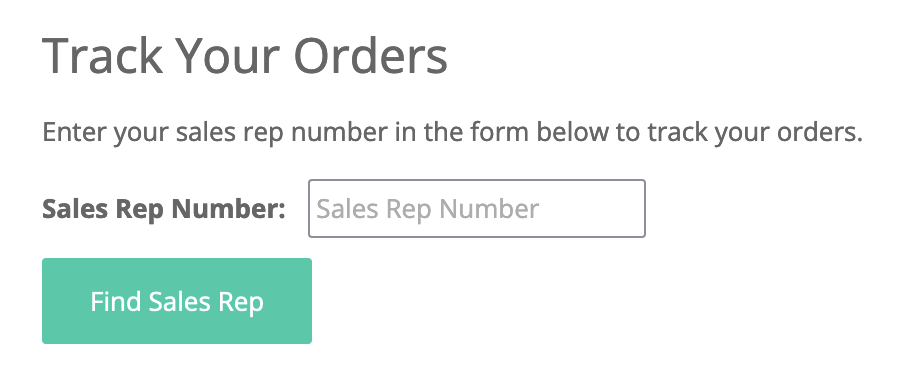 The sales rep overview screen