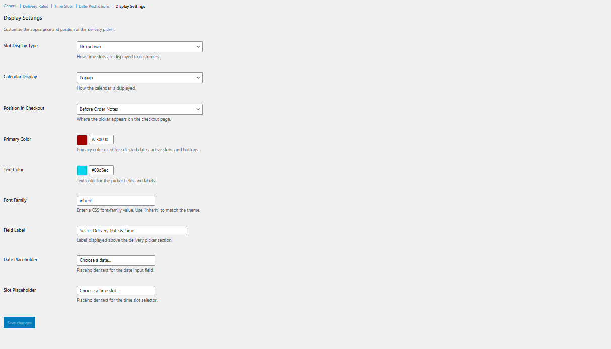 Customize Frontend Display.