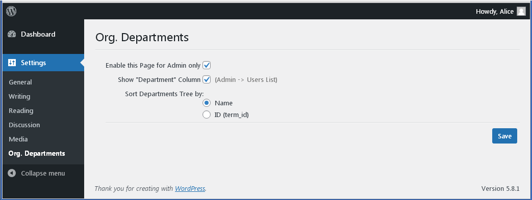 screenshot-6.png Page: FrontEnd. Selection effects following mouse movement on Departments Tree.