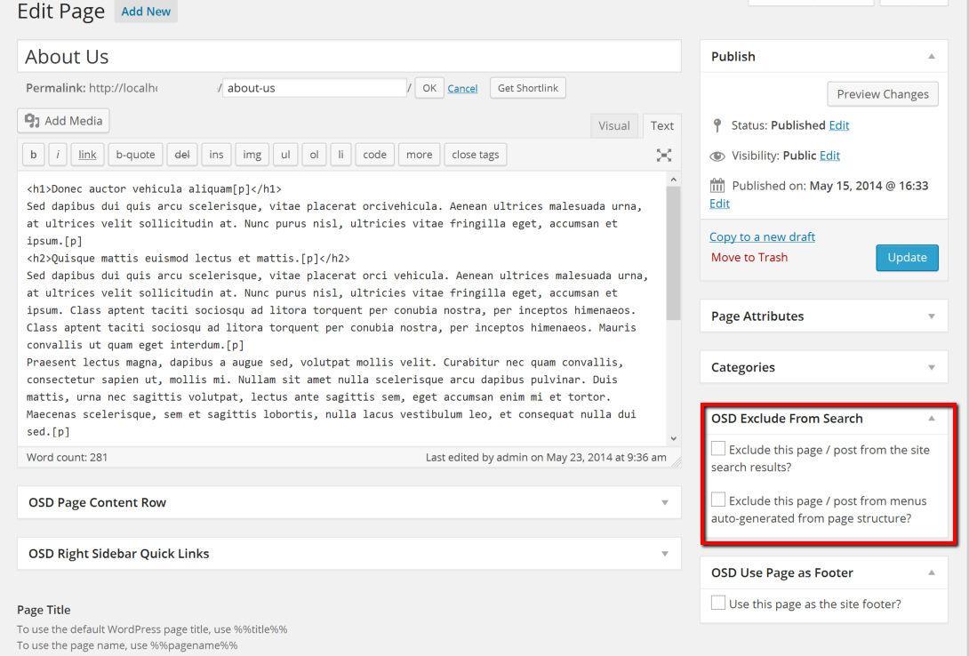 Post List Screen with sortable column and new bulk action