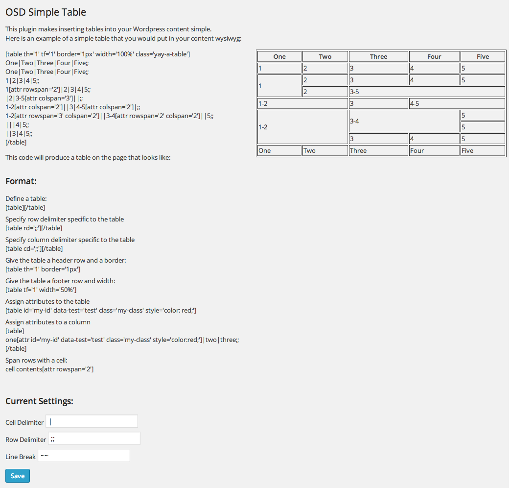 Admin Settings Screen