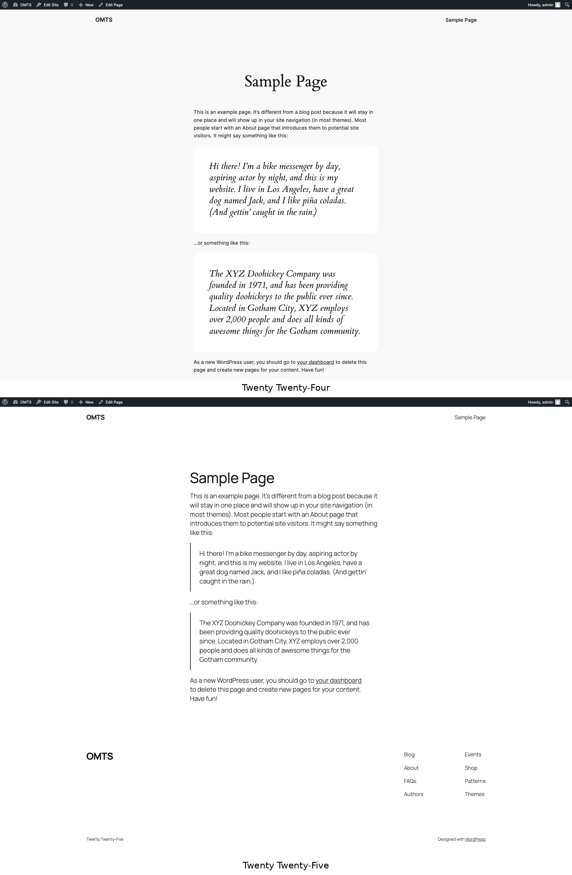 Side-by-side comparison of themes before/after theme switch