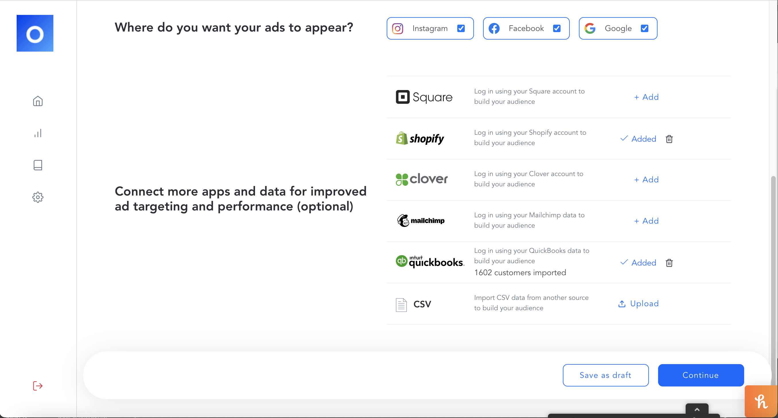The option to run ads in multiple platforms.