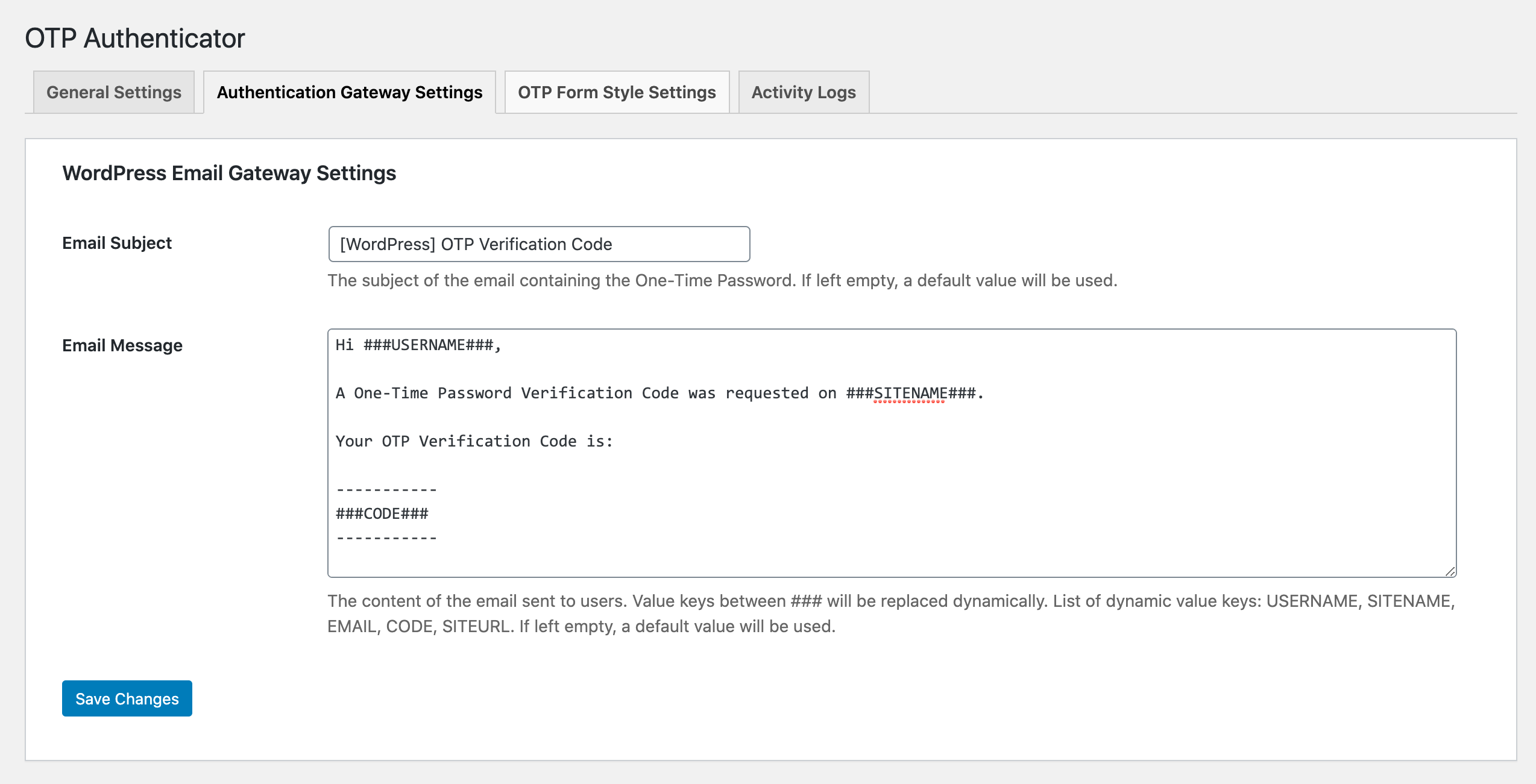 Alibaba Cloud SMS Authentication Gateway Settings