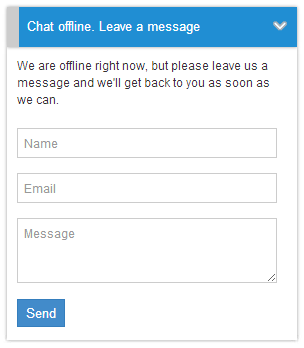 Offline Message form will be displayed when you are away