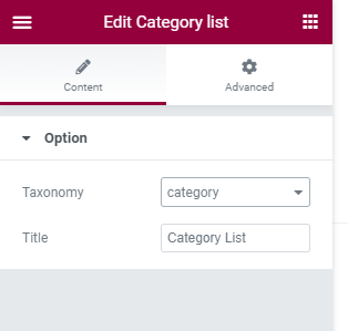 Elementor Options
