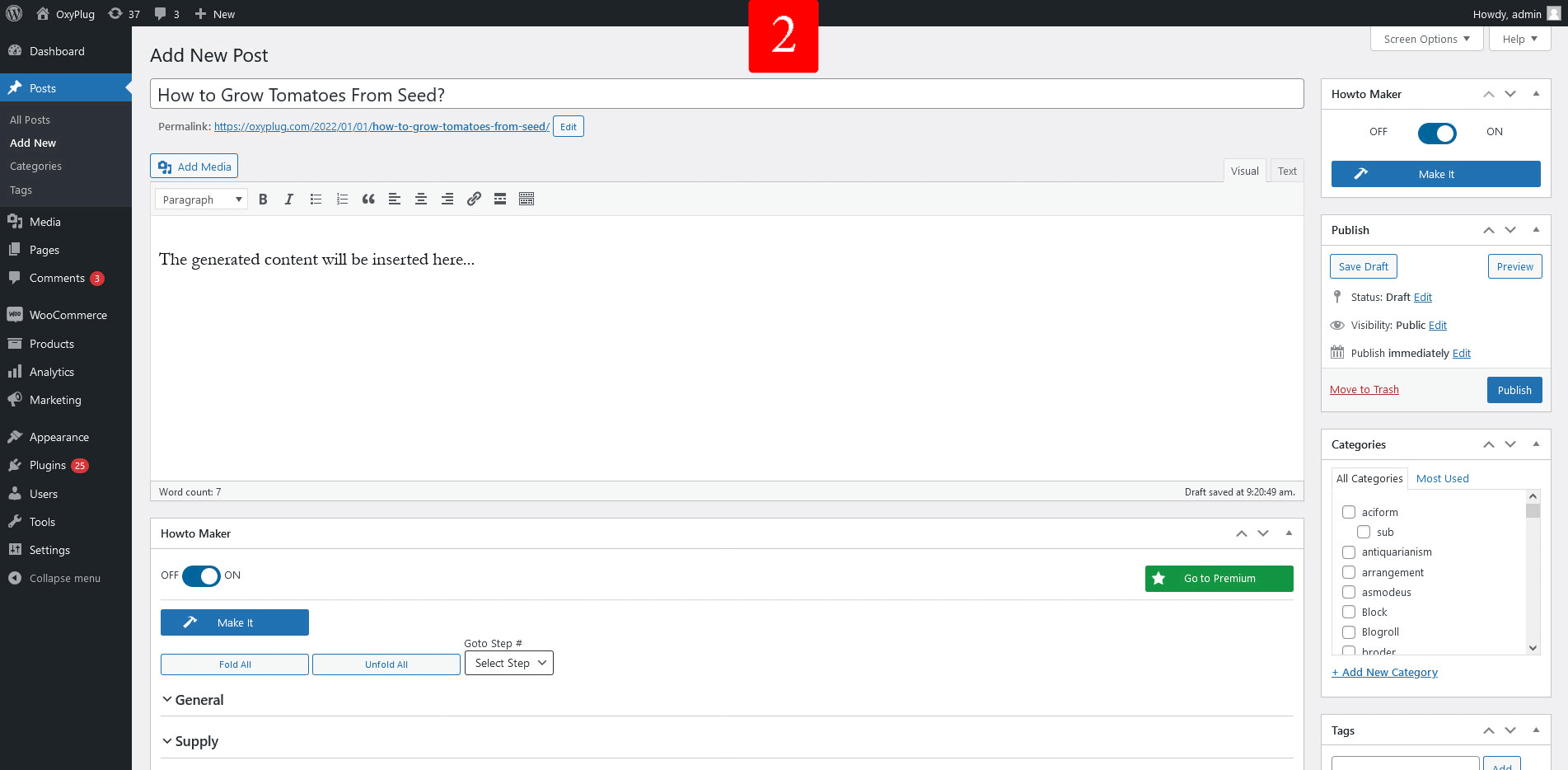 Admin - Howto Maker Steps Overview