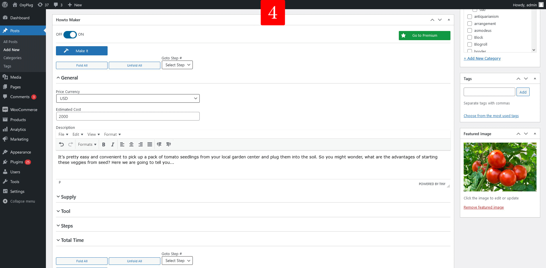 Admin - Howto Maker Next Step Directions