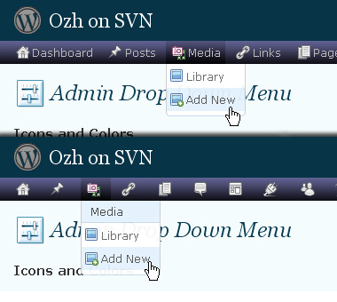 Normal or compact display