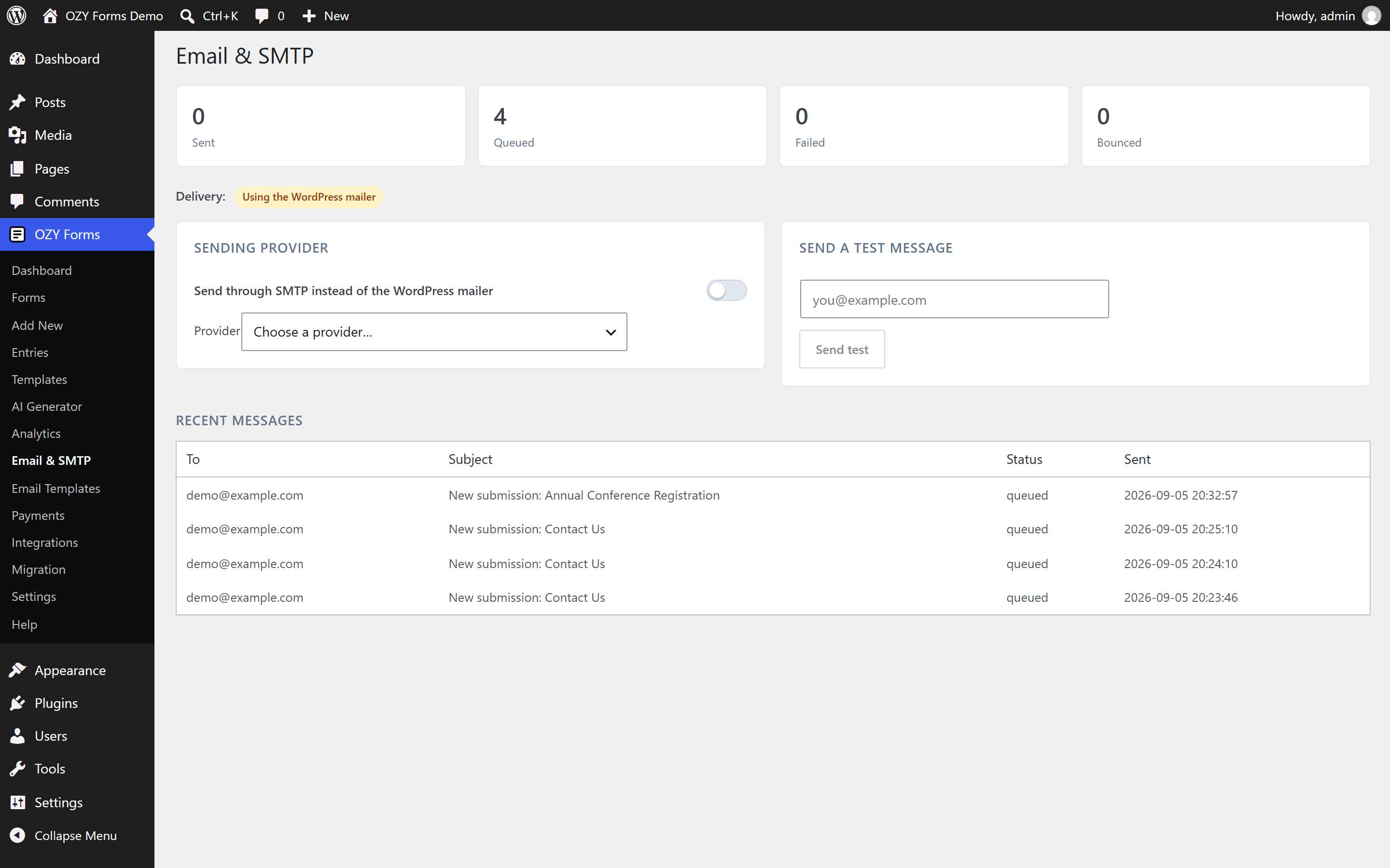Payment gateway configuration.