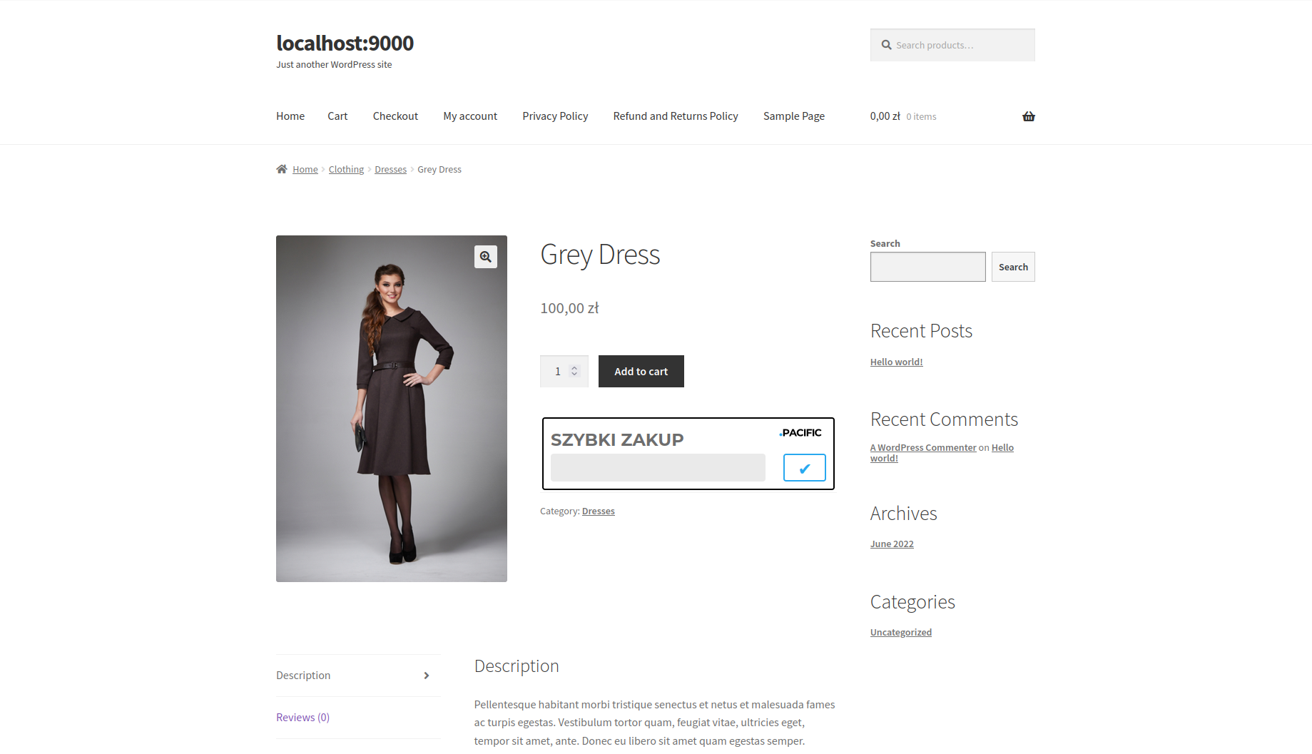 [Step one] Product page