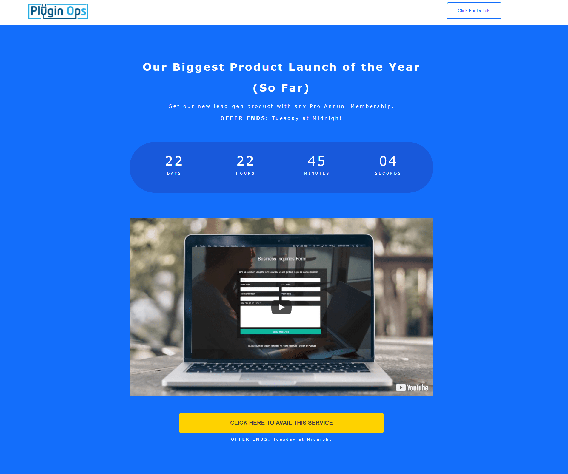 A template you will get with this plugin by PluginOps.