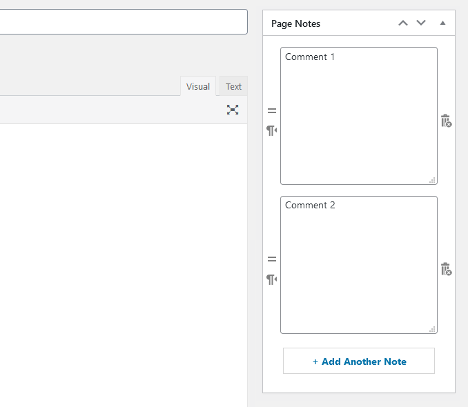 Adding multiple notes to page