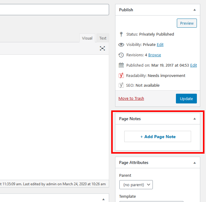 Adding notes button