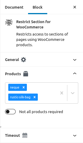 Plugin user overview menu page