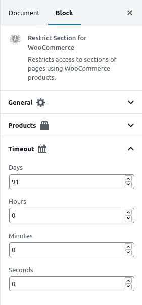 My account user overview page