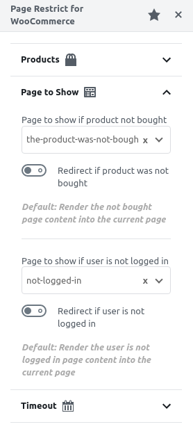 Gutenberg block - Products - Restrict with