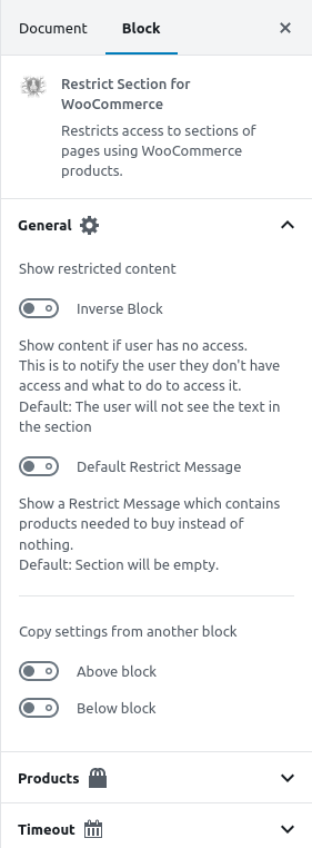 Plugin settings