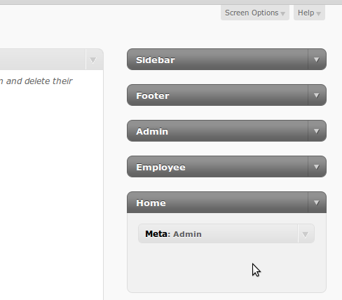 Your new sidebars show up under widgets.  No need to clutter up the Page editor.