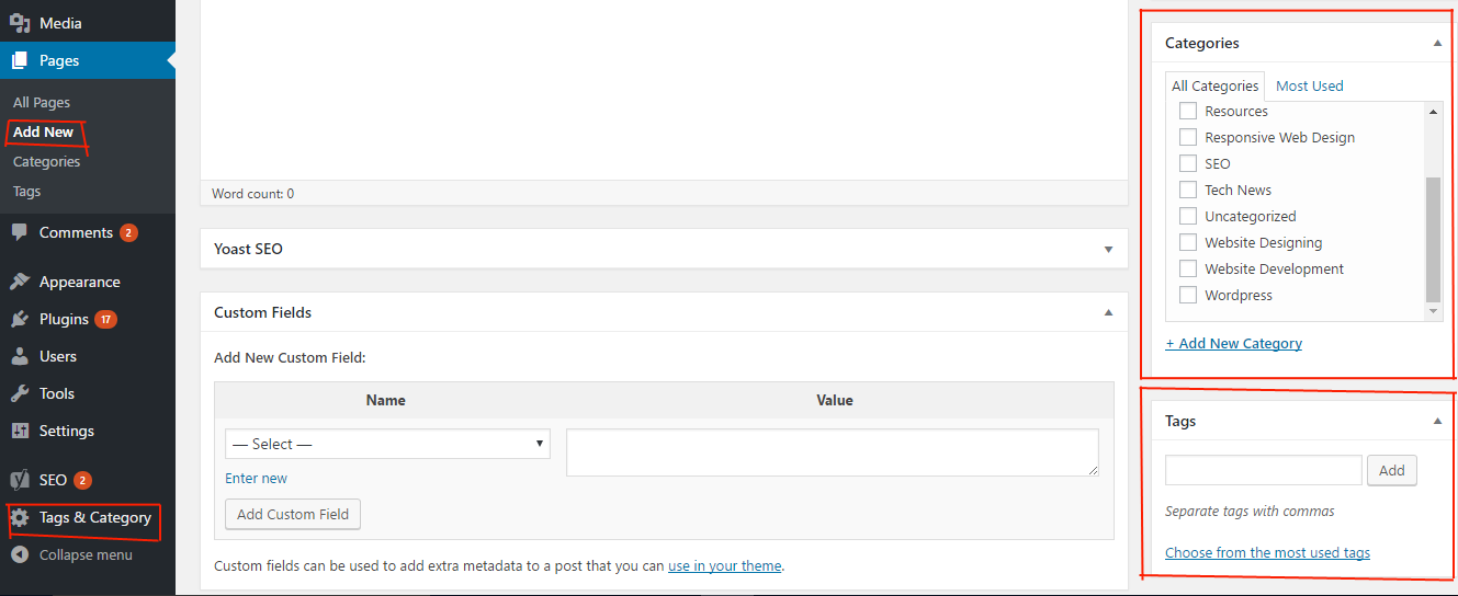 Screenshot of the Plugins Settings Page.