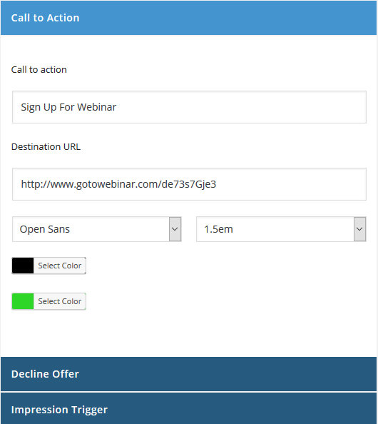 Decide where to send your visitors.