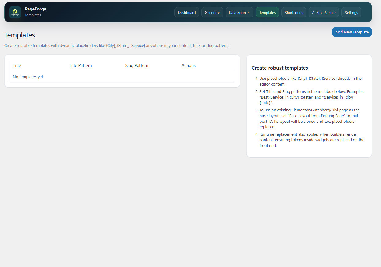 **Generation Preview** - See exactly what your pages will look like before publishing.
