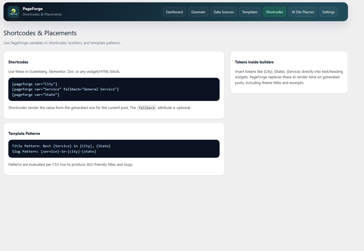 **SEO Audit** - Analyze your generated pages for SEO improvements.