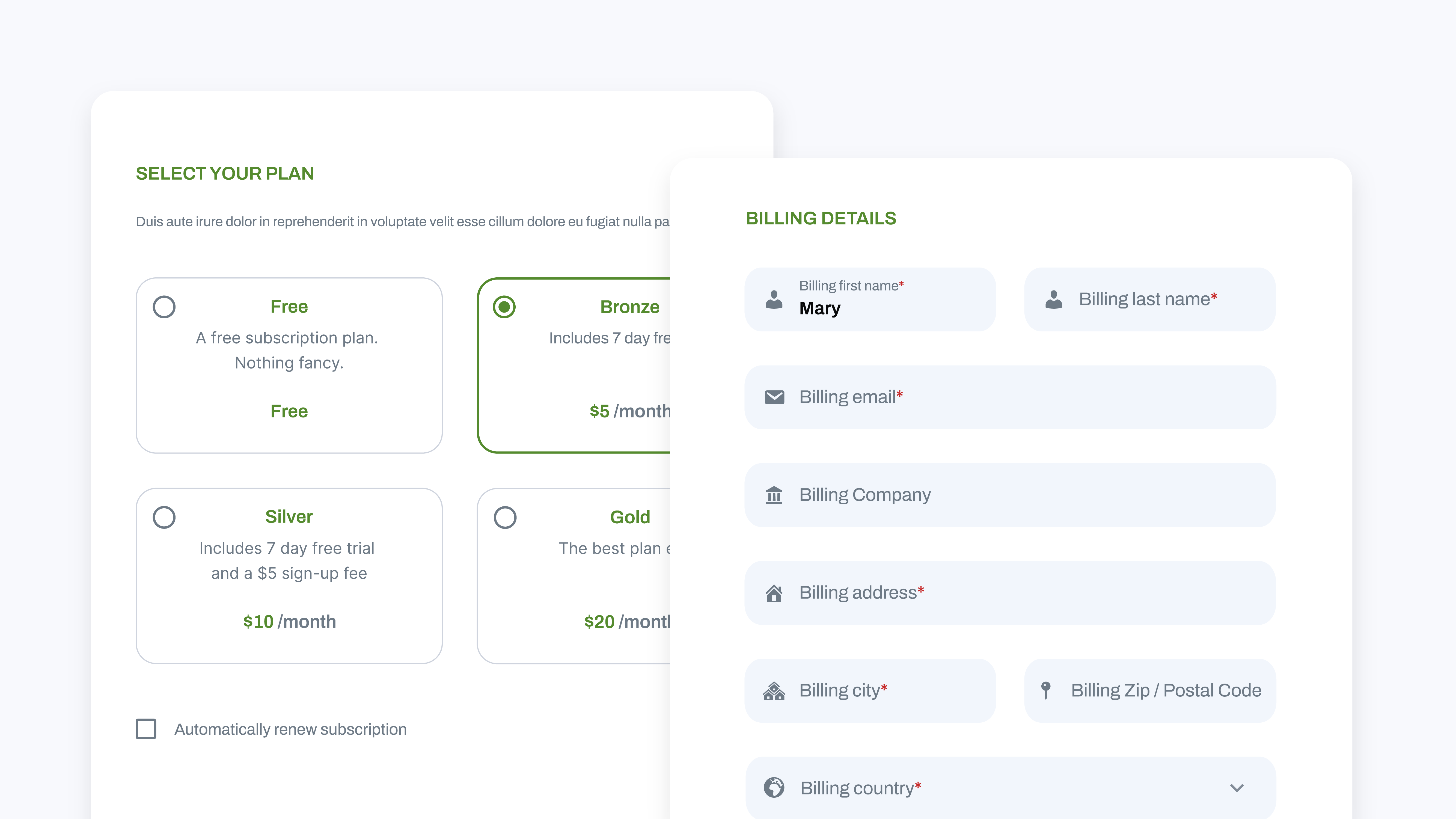 Paid Membership Subscriptions onboarding wizard