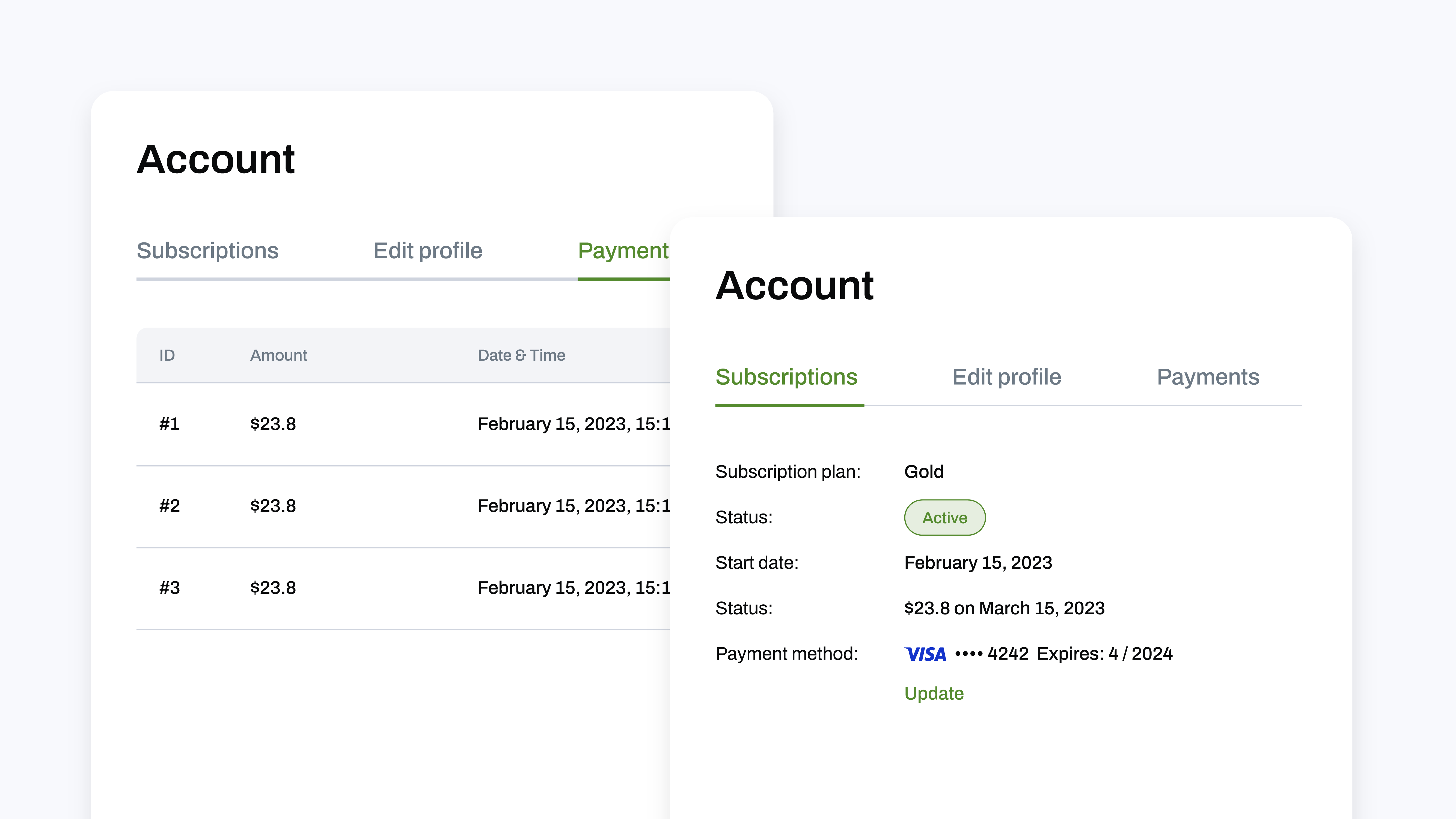 Settings interface - Membership, Recurring Payments, Content Restriction & more