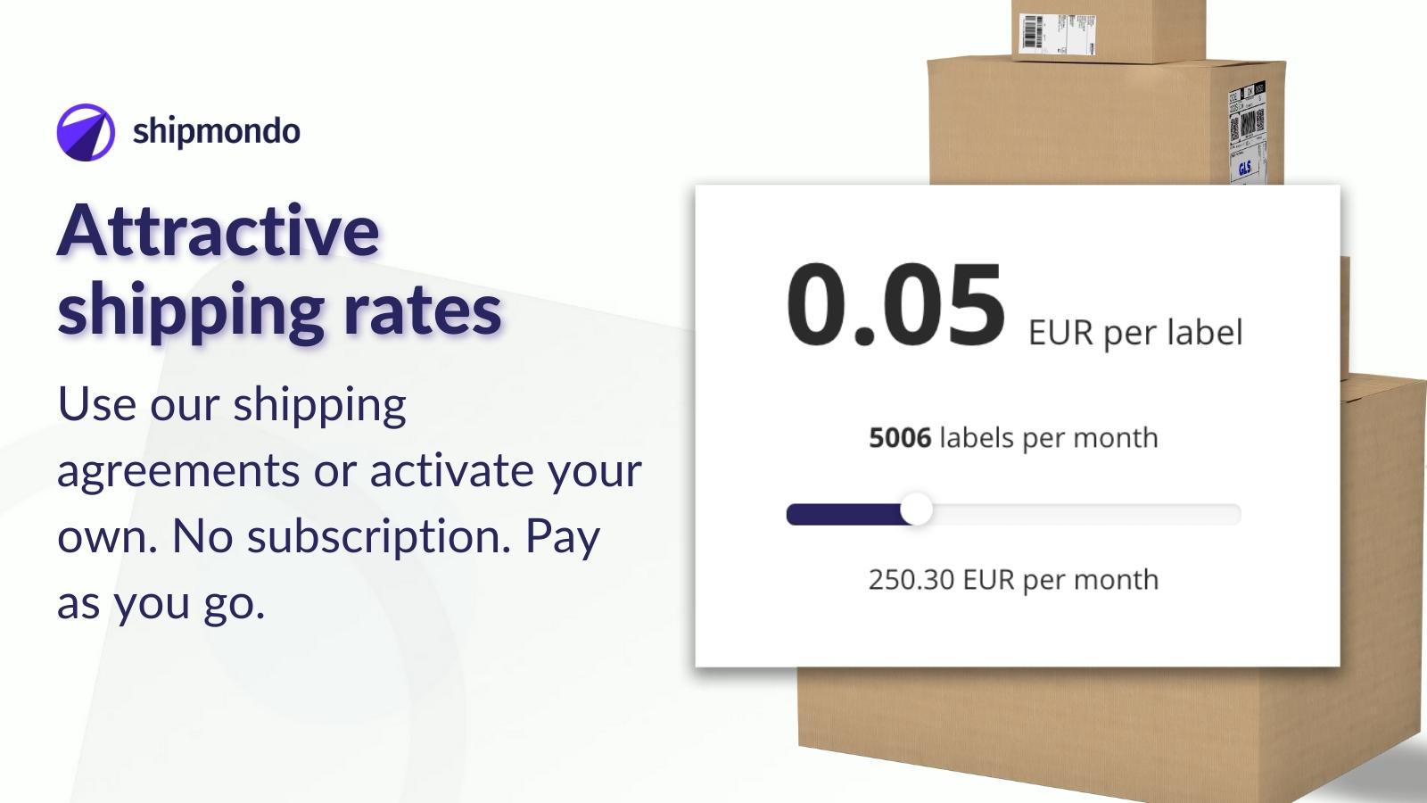 Gather all your shipping agreements or use ours. No subscription.