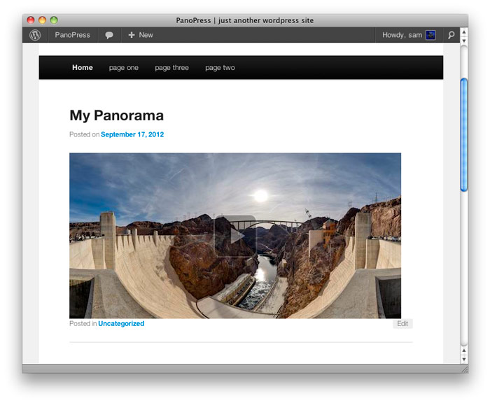**Panorama Preview** - Display your Panorama with a "click to open" preview image