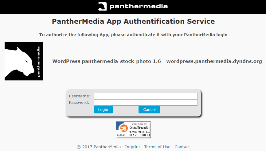 OAuth with PantherMedia