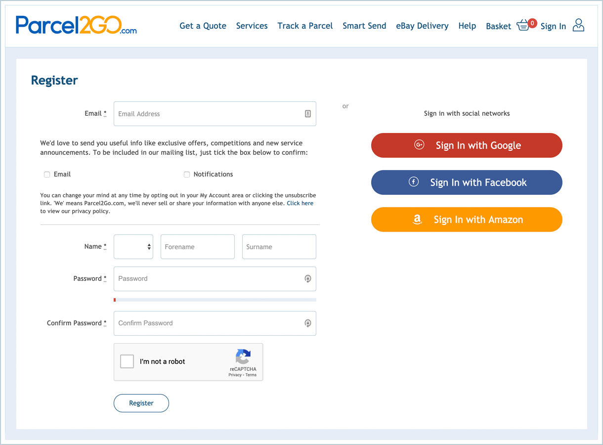 To use this plugin you will need to have a registered account on Parcel2Go.com and funds in