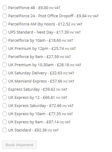 Obtain costs from mutiple carriers with transparent pricing