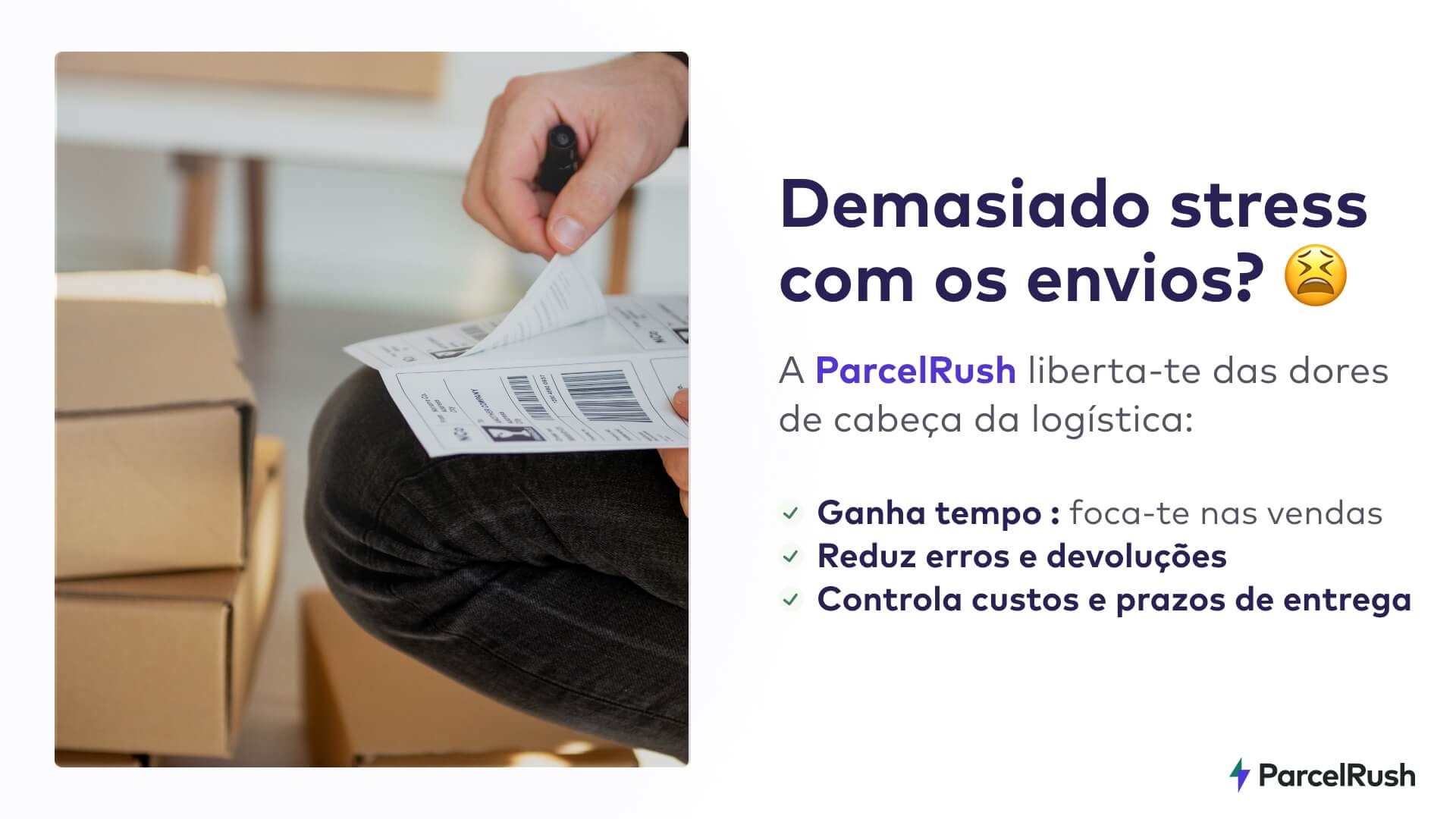 ParcelRush dashboard - Order management overview