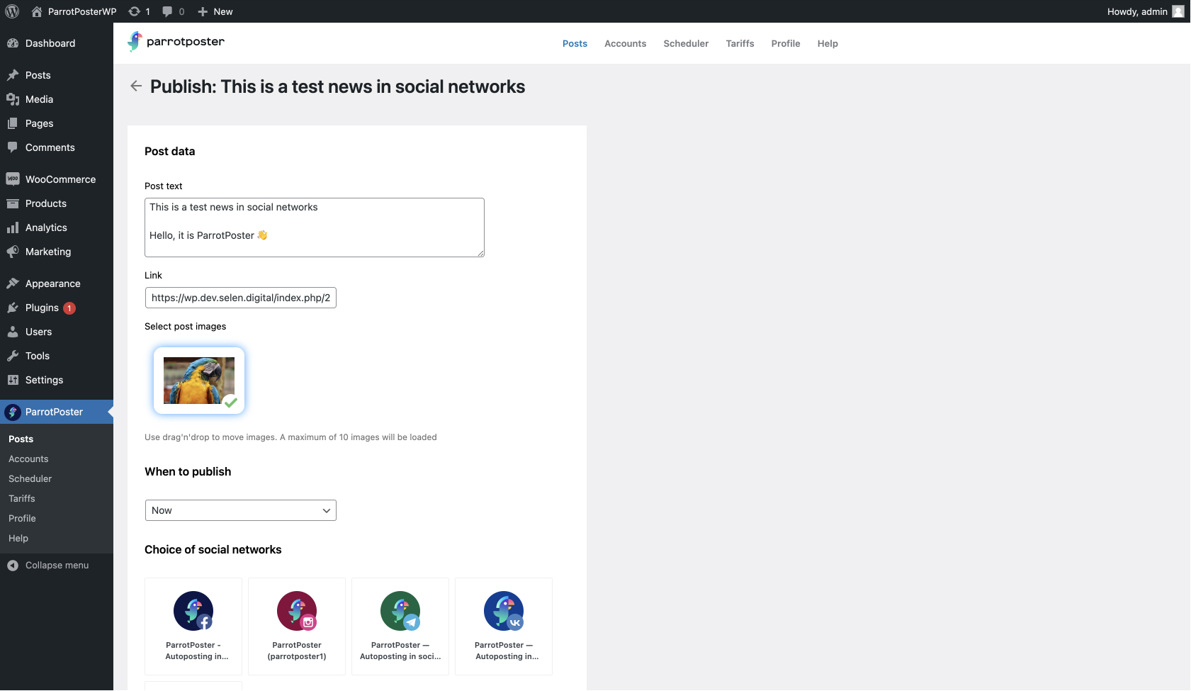 Posting results (product)