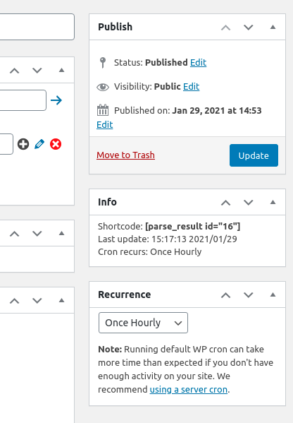 Recurrence Settings and Shortcode