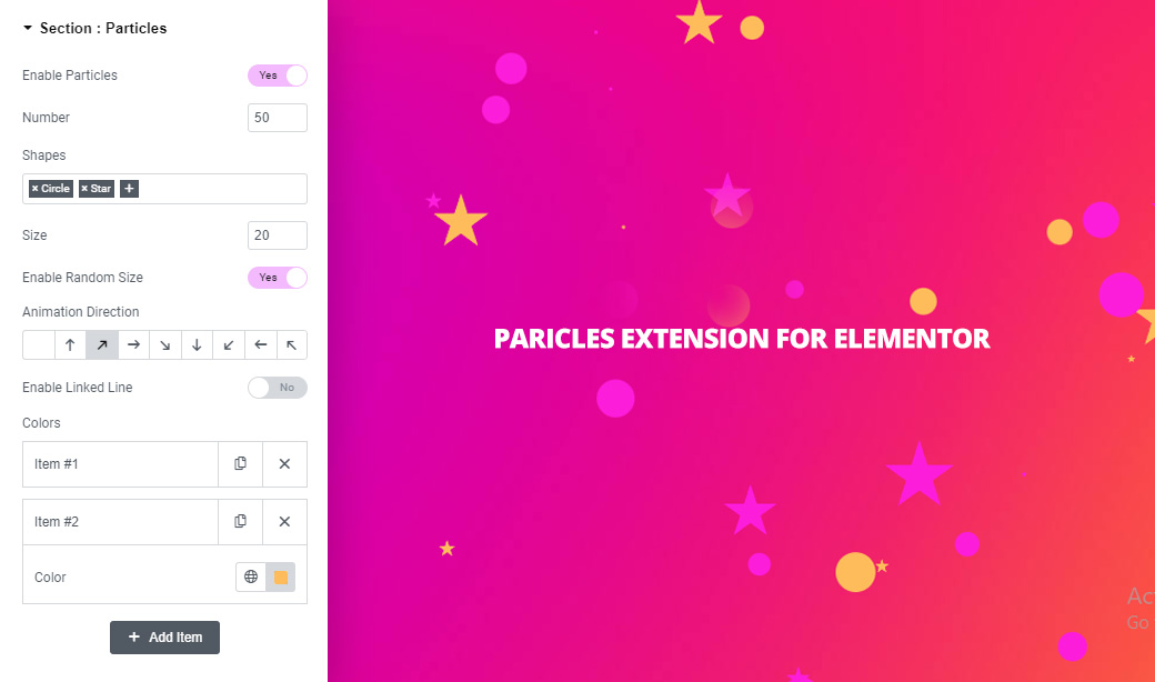 For Section Widget