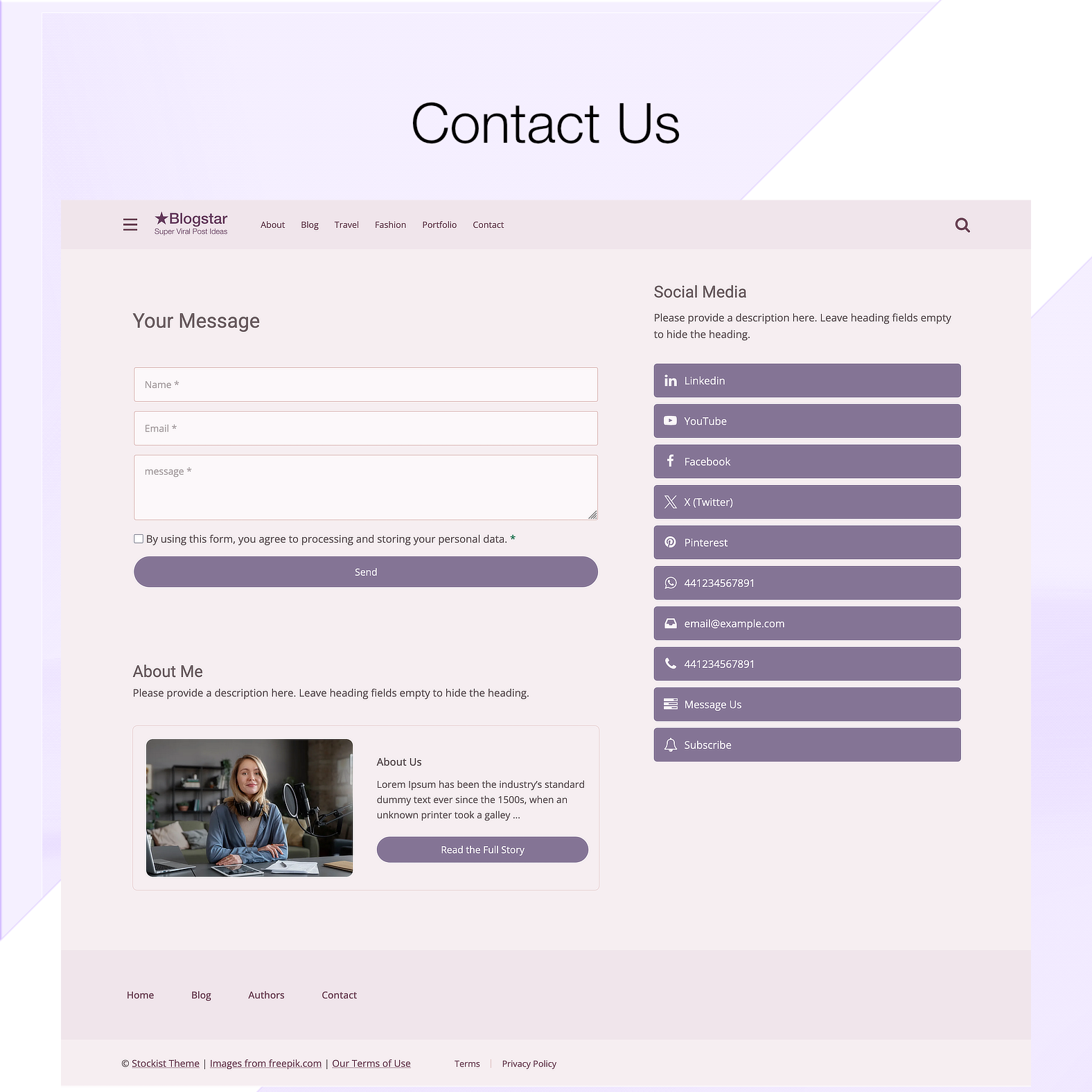 Sample Pricing Tables