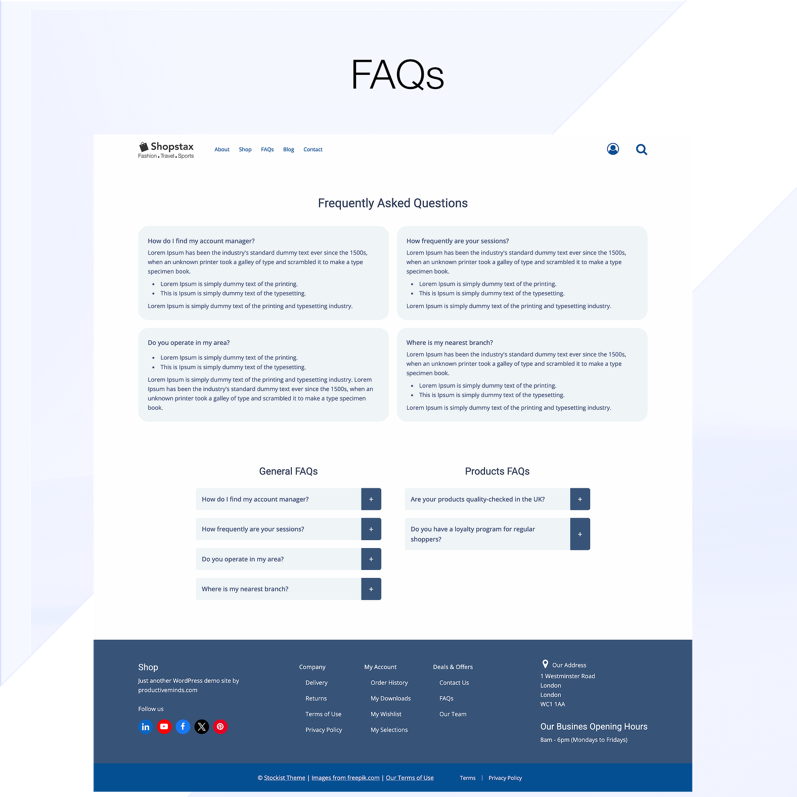 Sample testimonial Section